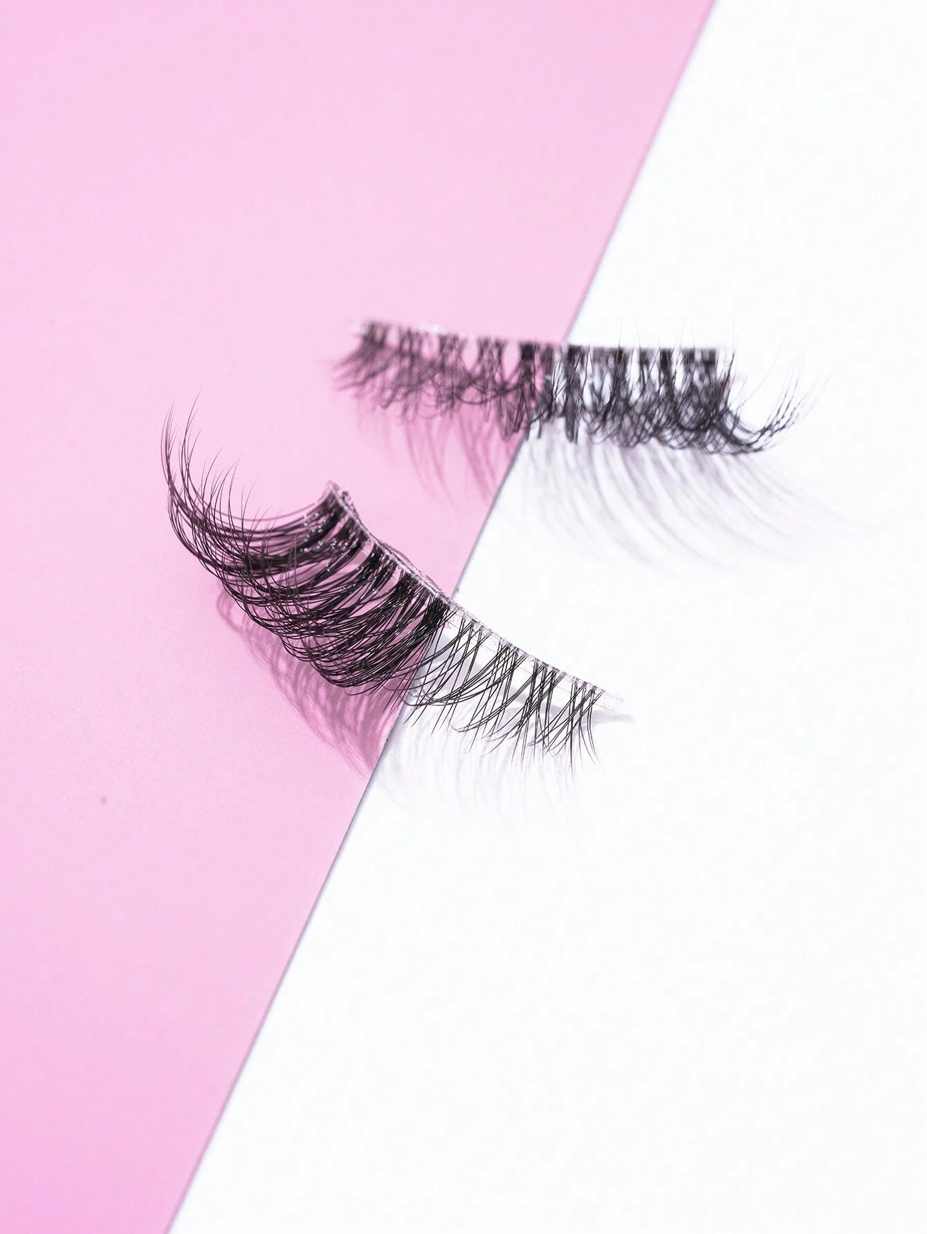 7Pairs/Set Natural Long 3D Crossed Transparent Stem False Eyelashes 5-13Mm