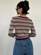 SHEIN Firerie تي شيرت نسائي بأكمام طويلة وتصميم هينلي