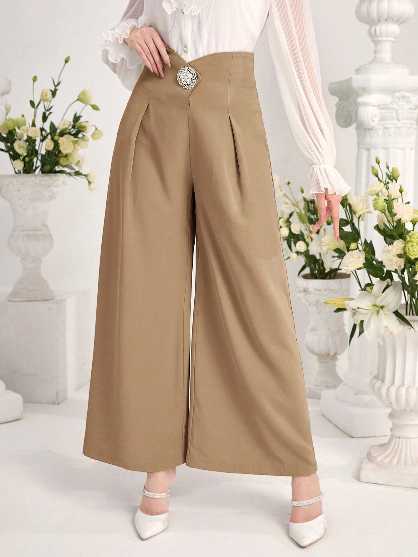 Modely Women'S High-Waisted Wide Leg Pants