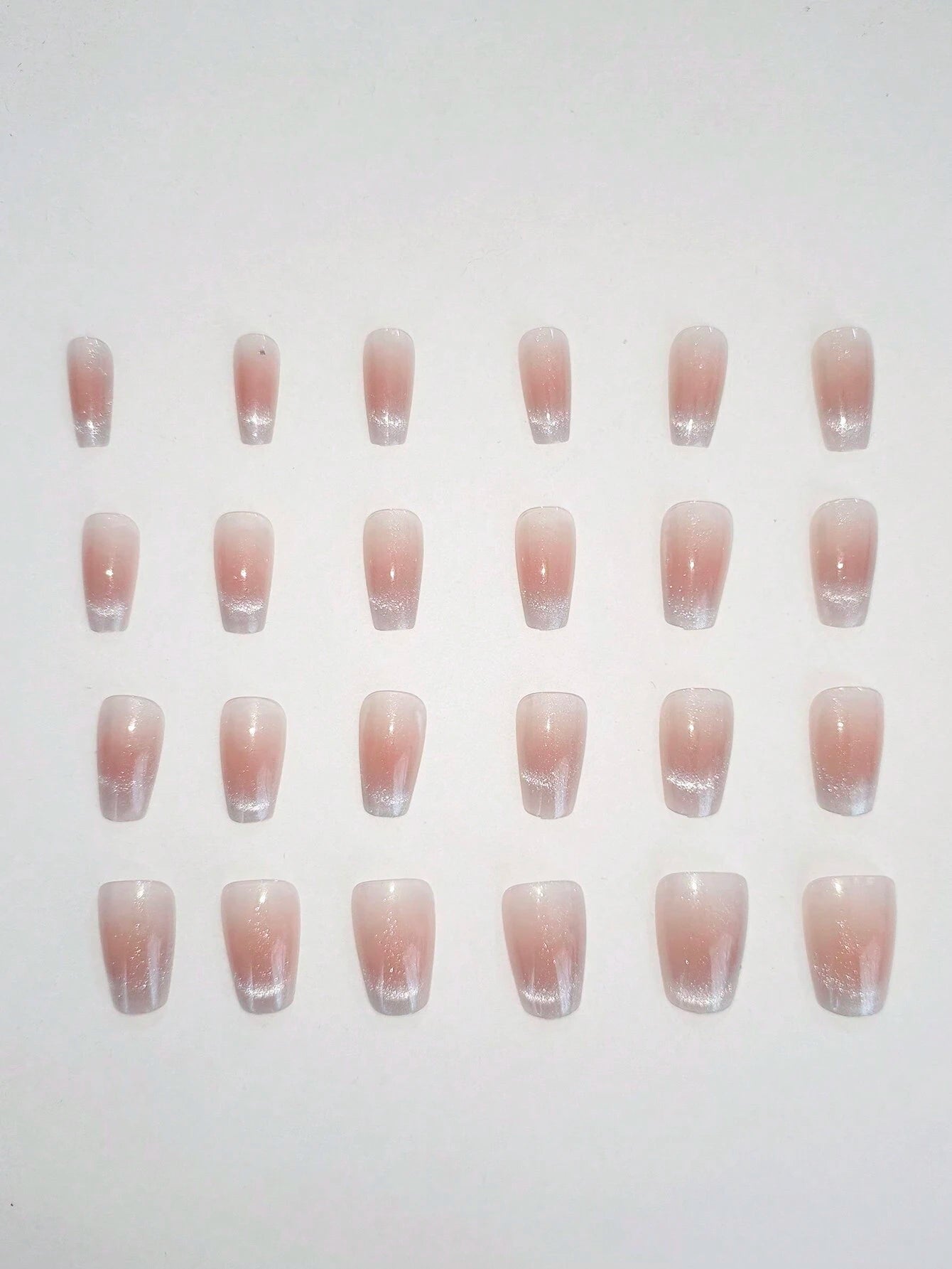 24Pcs Short Almond Shaped Aurora Sparkle False Nails - Perfect for Party & Dance Wear (Includes Jelly Gum & 1Pc Nail File)