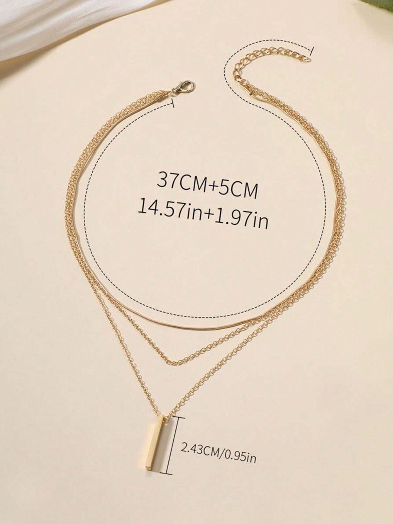 SHEIN عقد ذهبي متعدد الطبقات