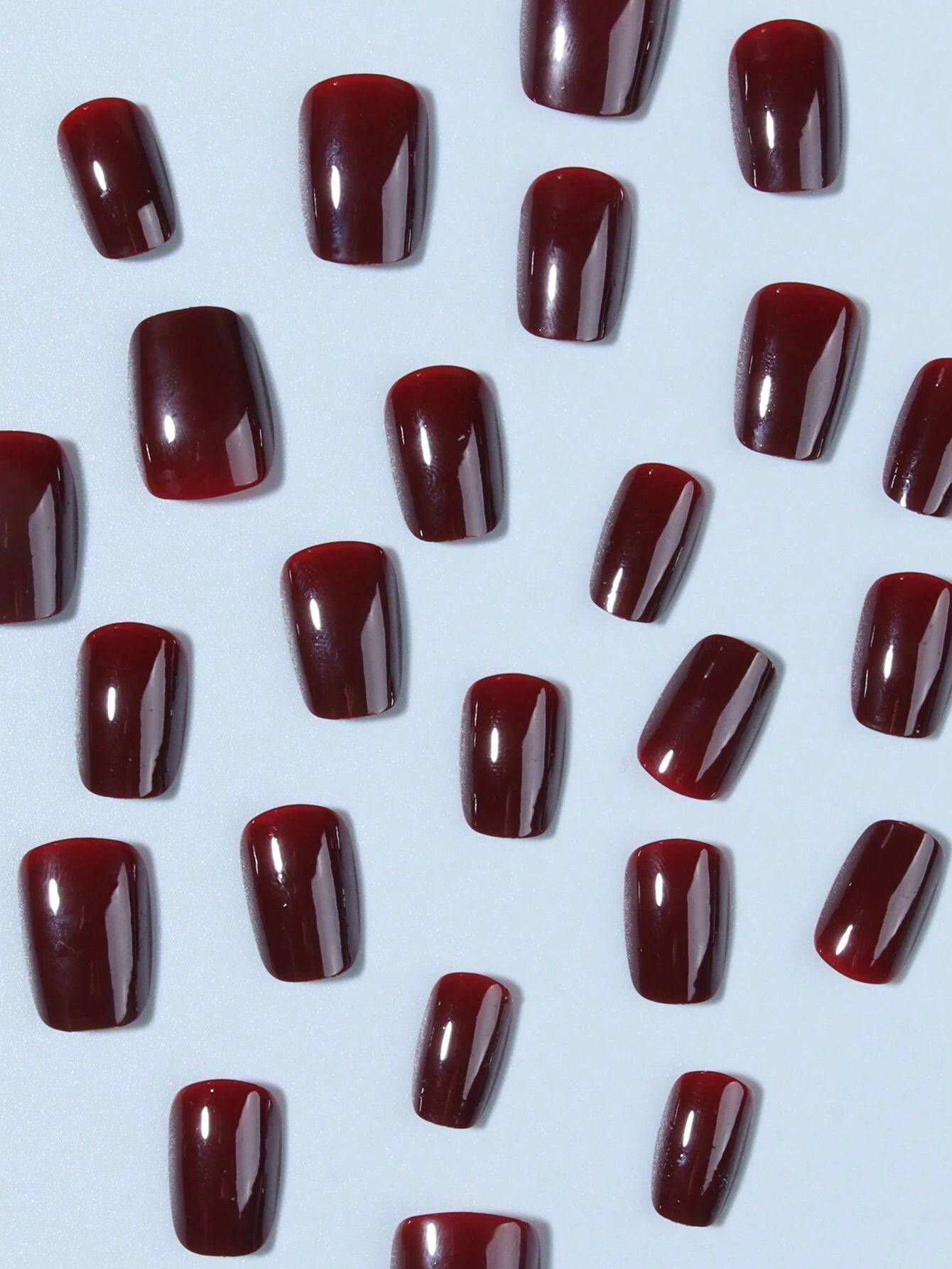 Instantly Upgrade Your Look with 24Pcs Short Coffin Red Matte Solid Fake Nail & 1Sheet Tape & 1Pc Nail File