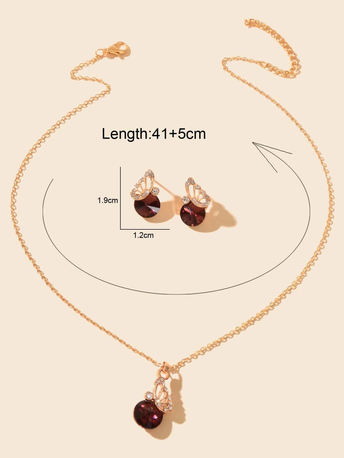 3Pcs/Set Glamorous Cubic Zirconia Water-Drop Decor Jewelry Set for Women for Daily Decoration