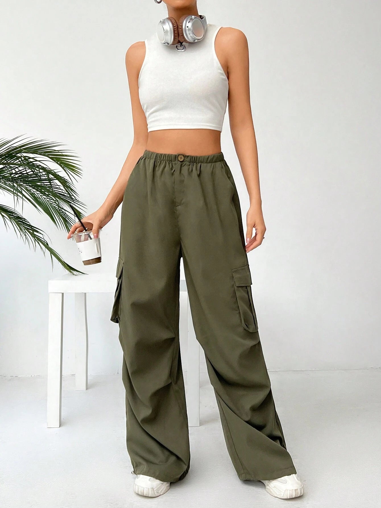 Ezwear Loose-Fit Casual Cargo Pants