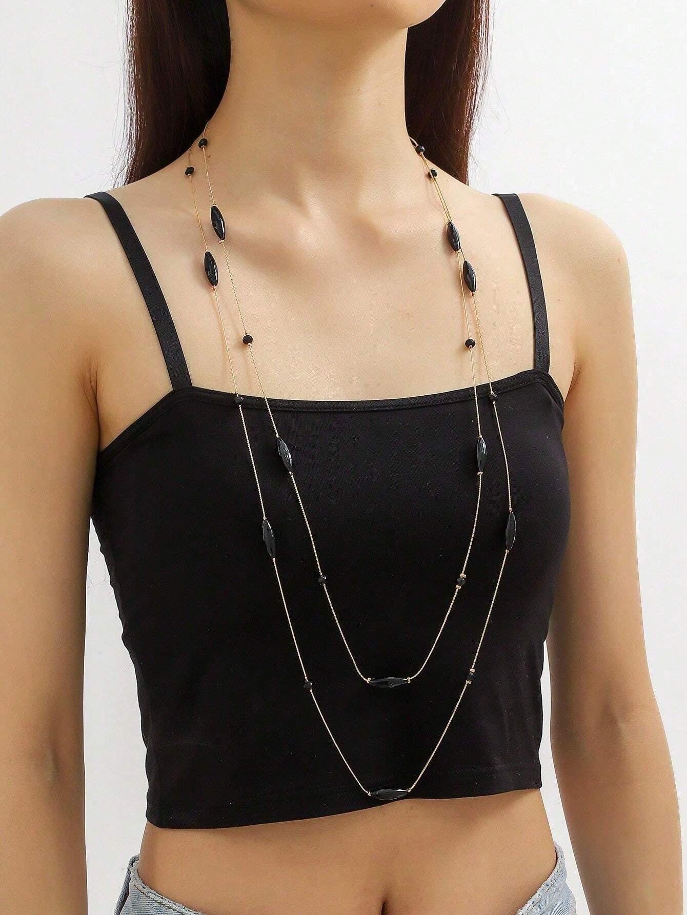 Crystal Decor Layered Necklace