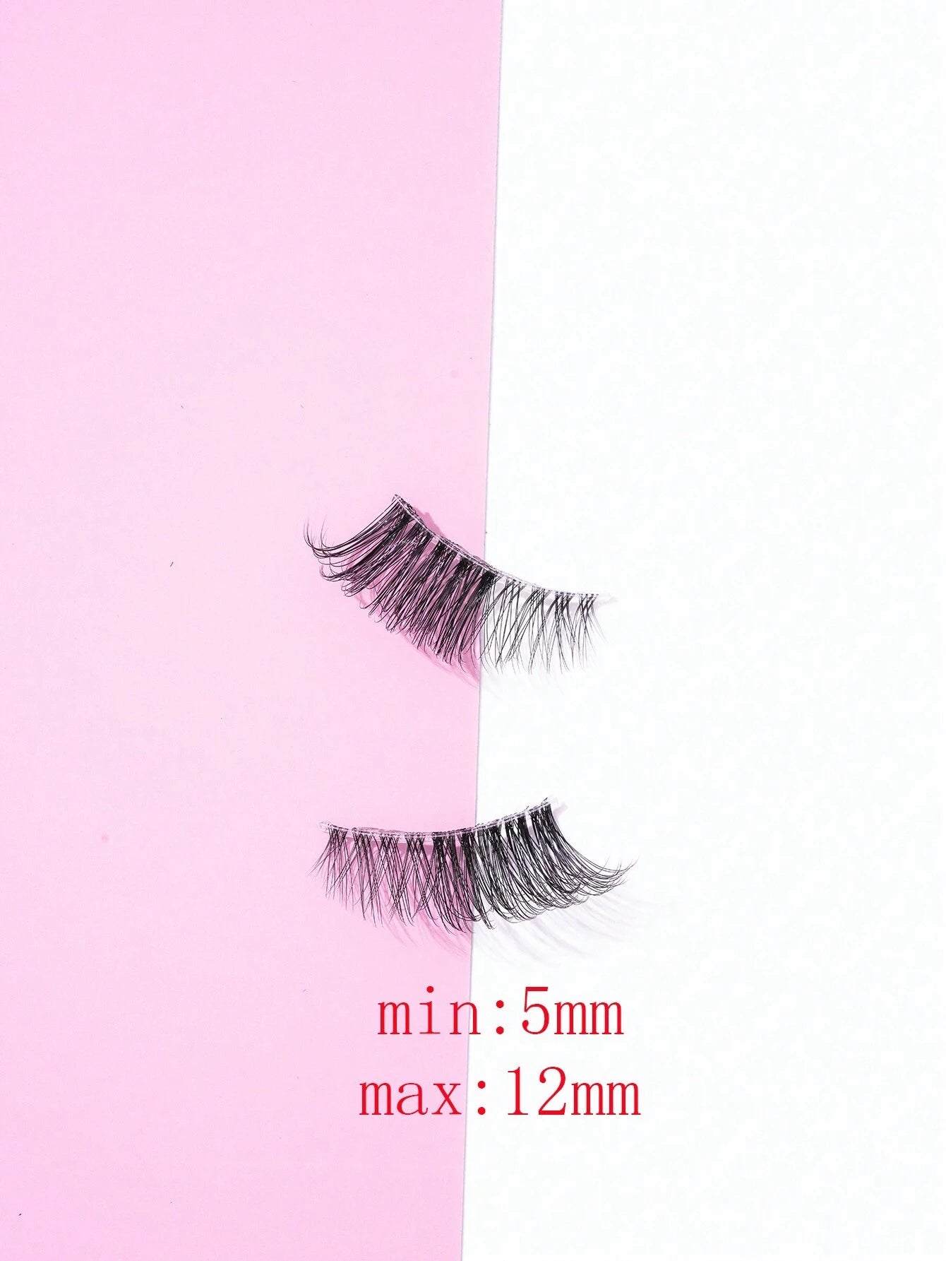 7Pairs/Set Natural Long 3D Crossed Transparent Stem False Eyelashes 5-13Mm