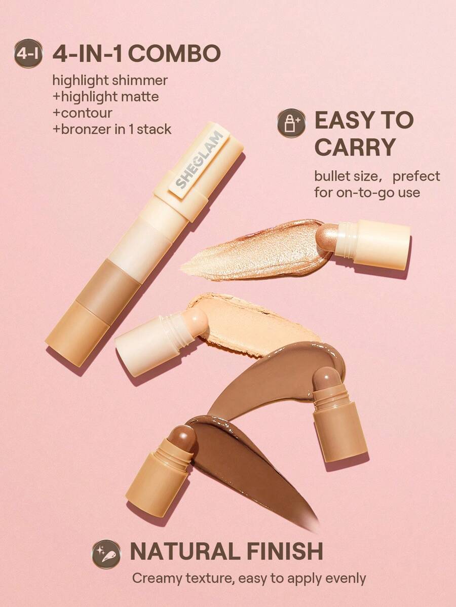 SHEGLAM قلم تحديد الوجه متعدد الألوان 6 ألوان