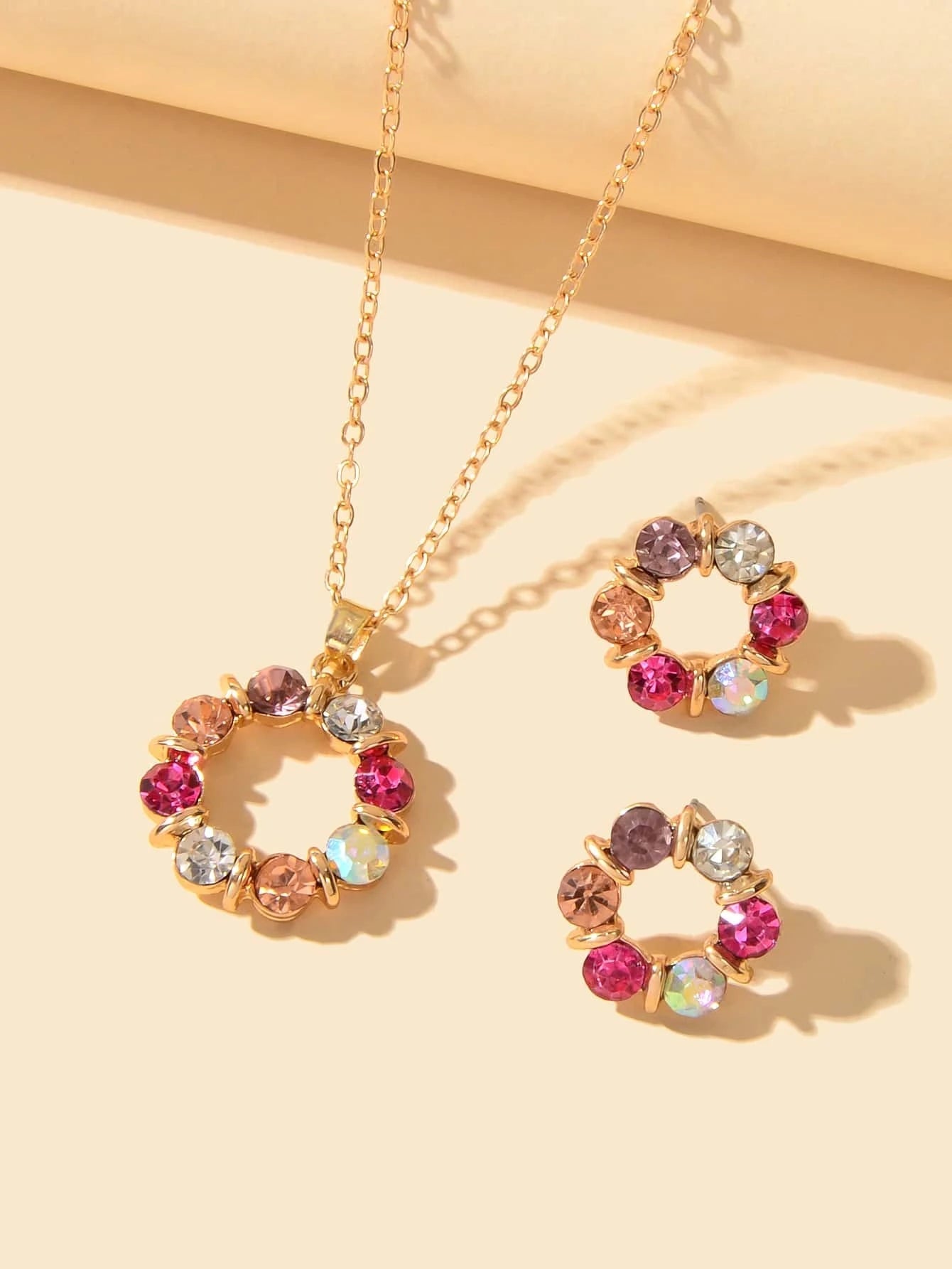 3Pcs/Set Glamorous Cubic Zirconia Water-Drop Decor Jewelry Set for Women for Daily Decoration