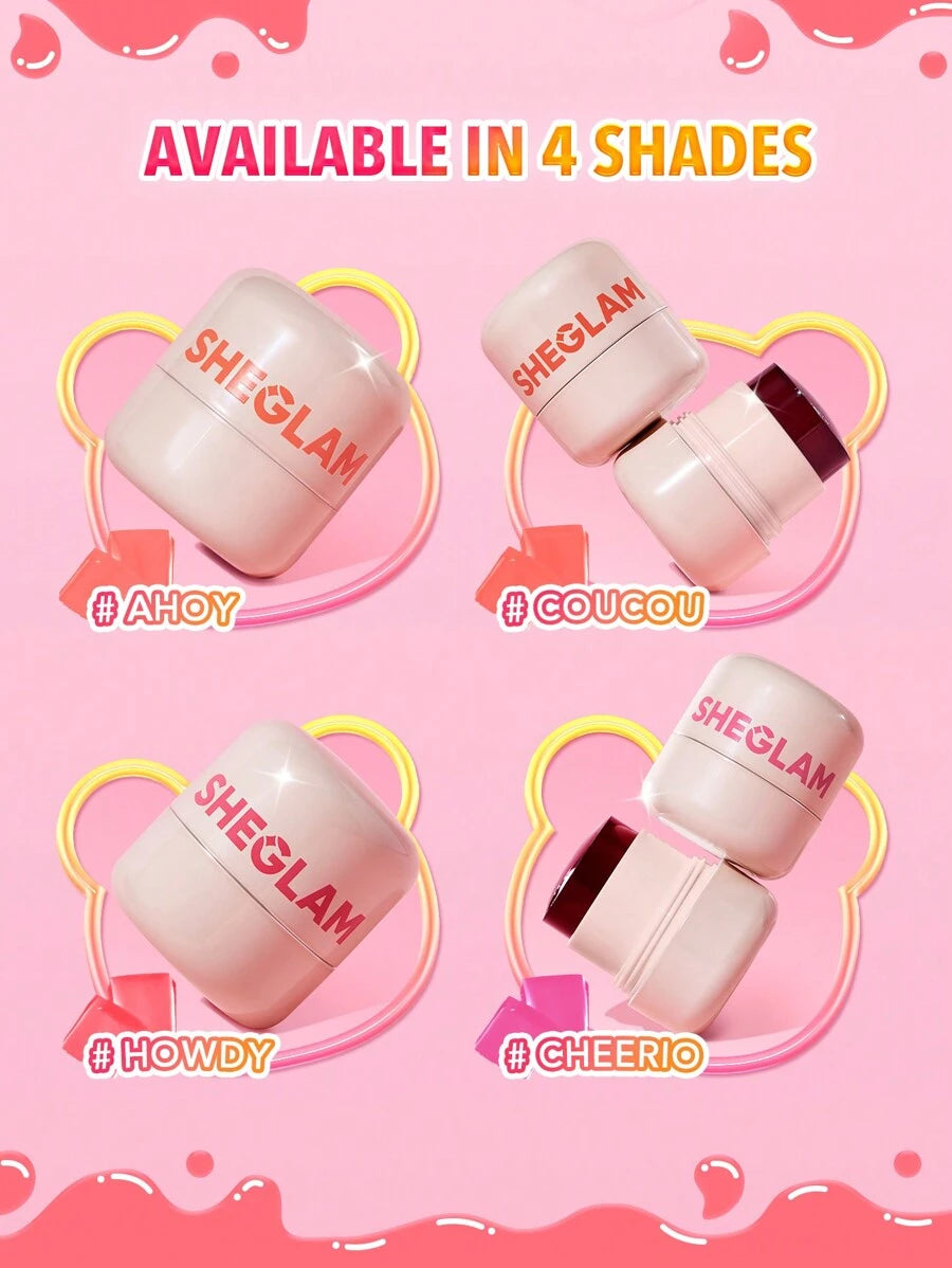 SHEGLAM أحمر خدود مرطب للشفاه وأحمر خدود من Jelly-Howdy