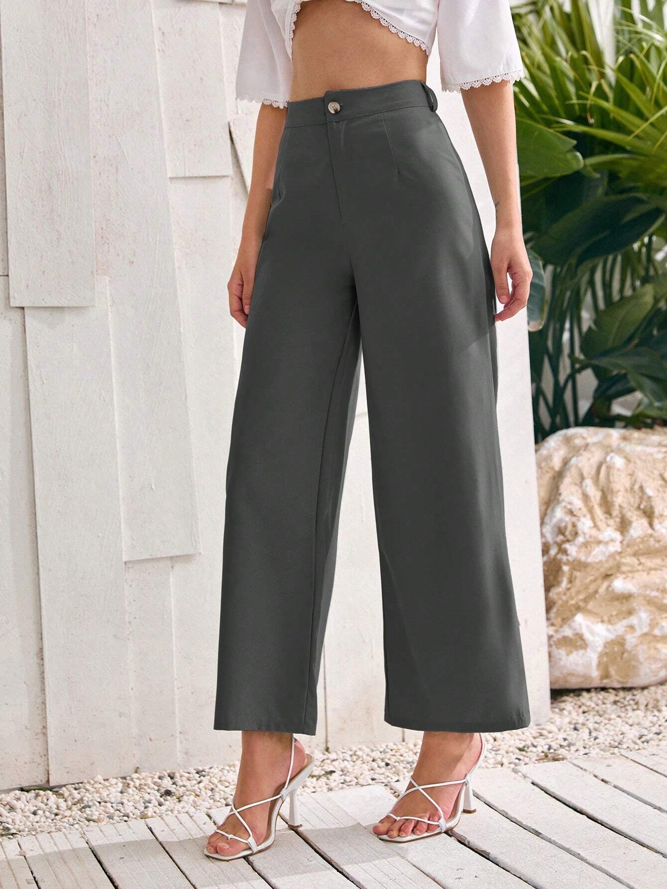 Privé Women'S Solid Color Loose Fit Pants