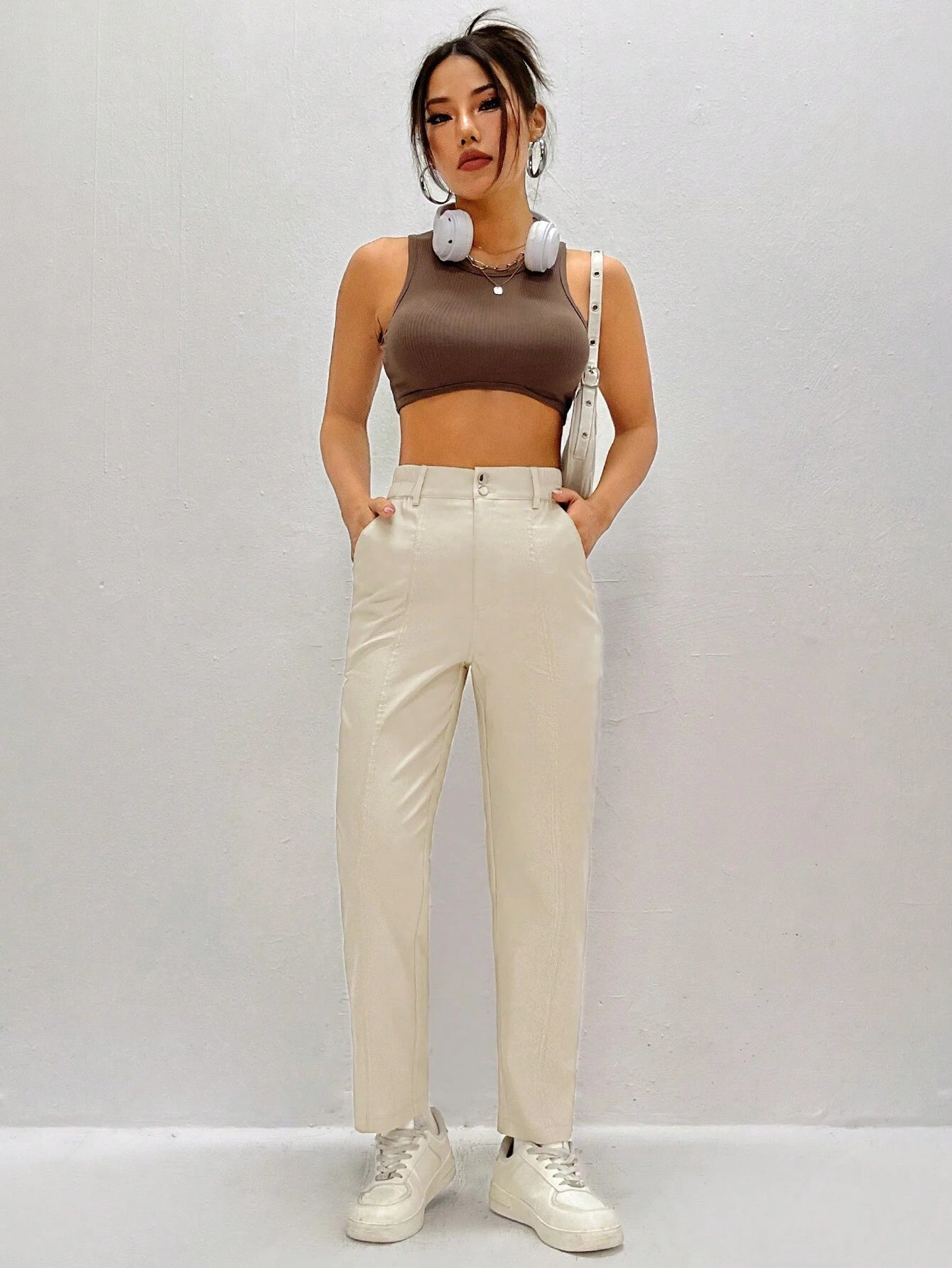 Ezwear Solid Color Women'S Casual Pants