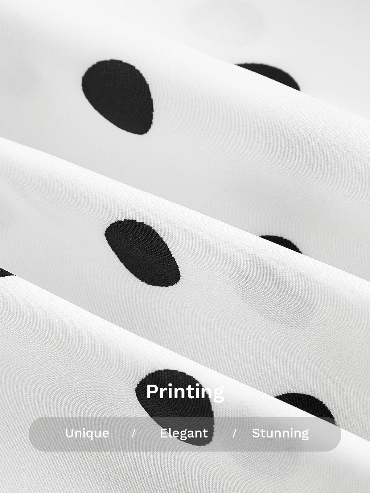 SHEIN MOD فستان بنقشة بولكا دوت بتصميم عصري بسيط