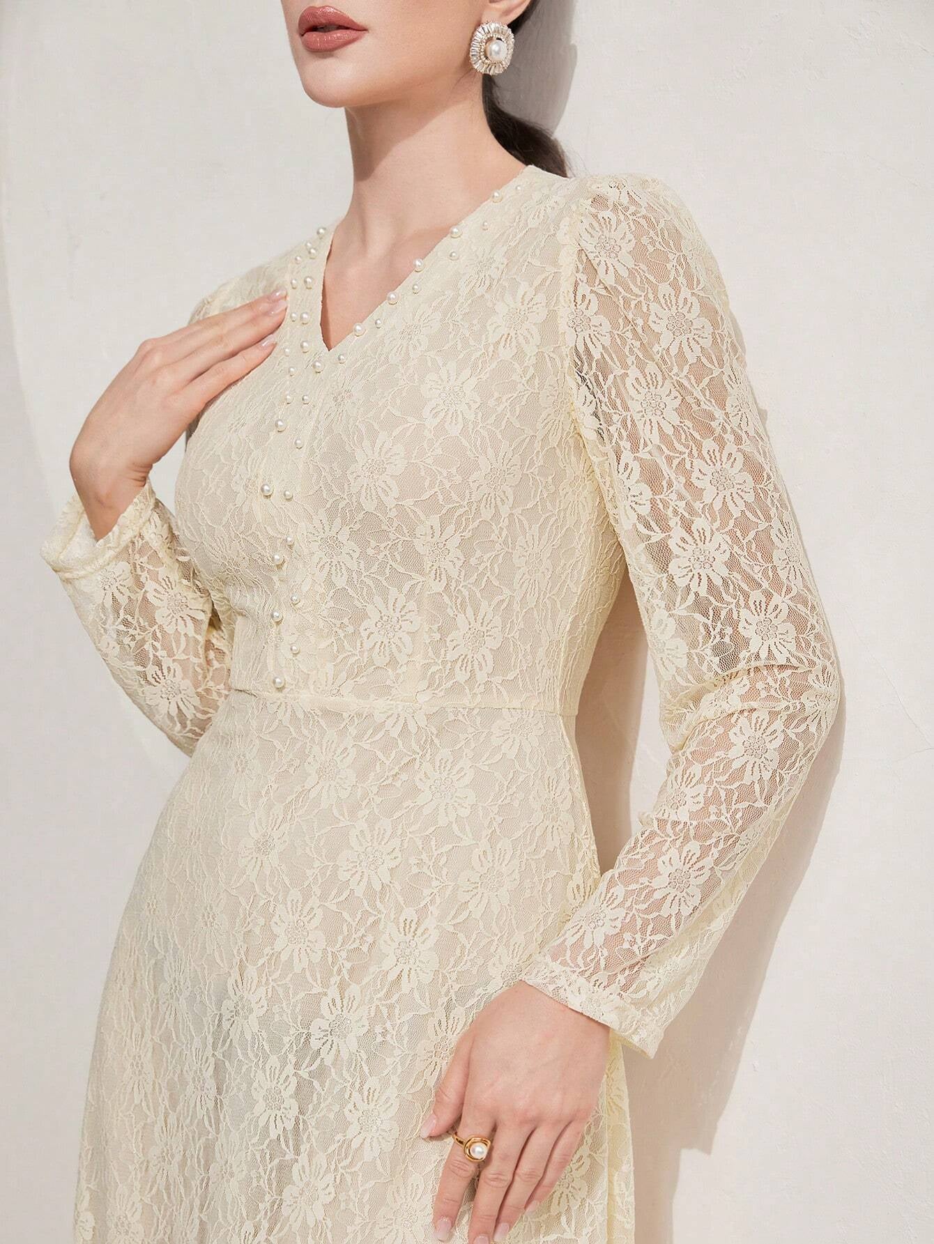 Modely Women'S Lace Long Sleeve Dress