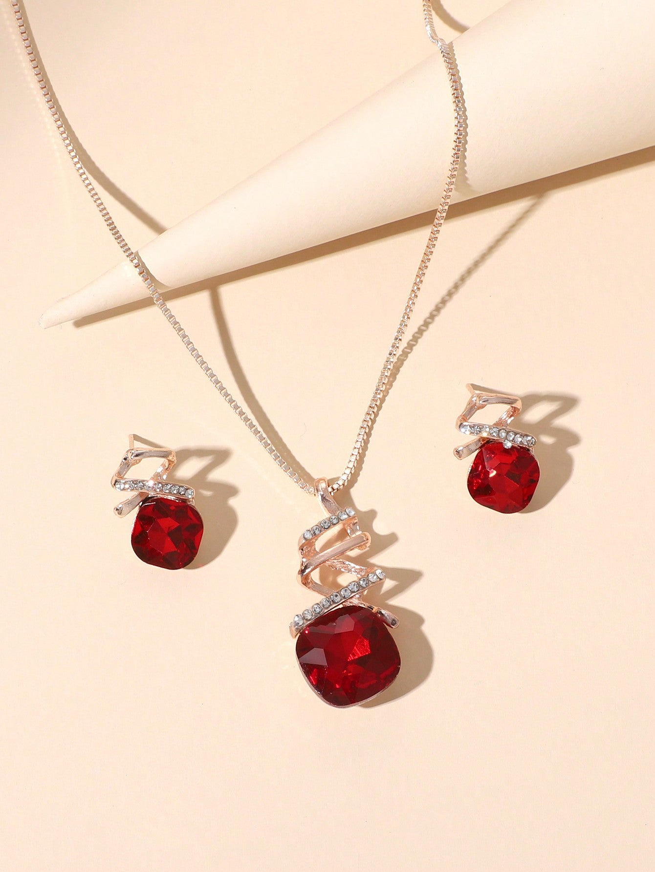 3Pcs Crystal Decor Jewelry Set