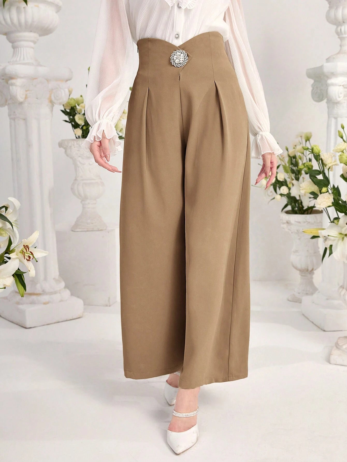 Modely Women'S High-Waisted Wide Leg Pants