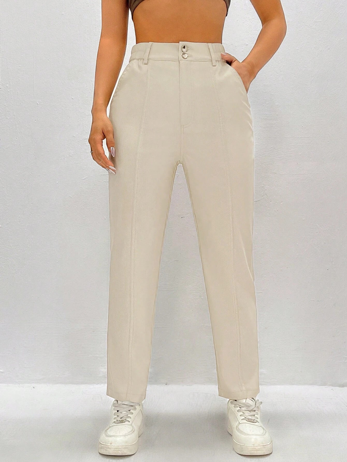 Ezwear Solid Color Women'S Casual Pants