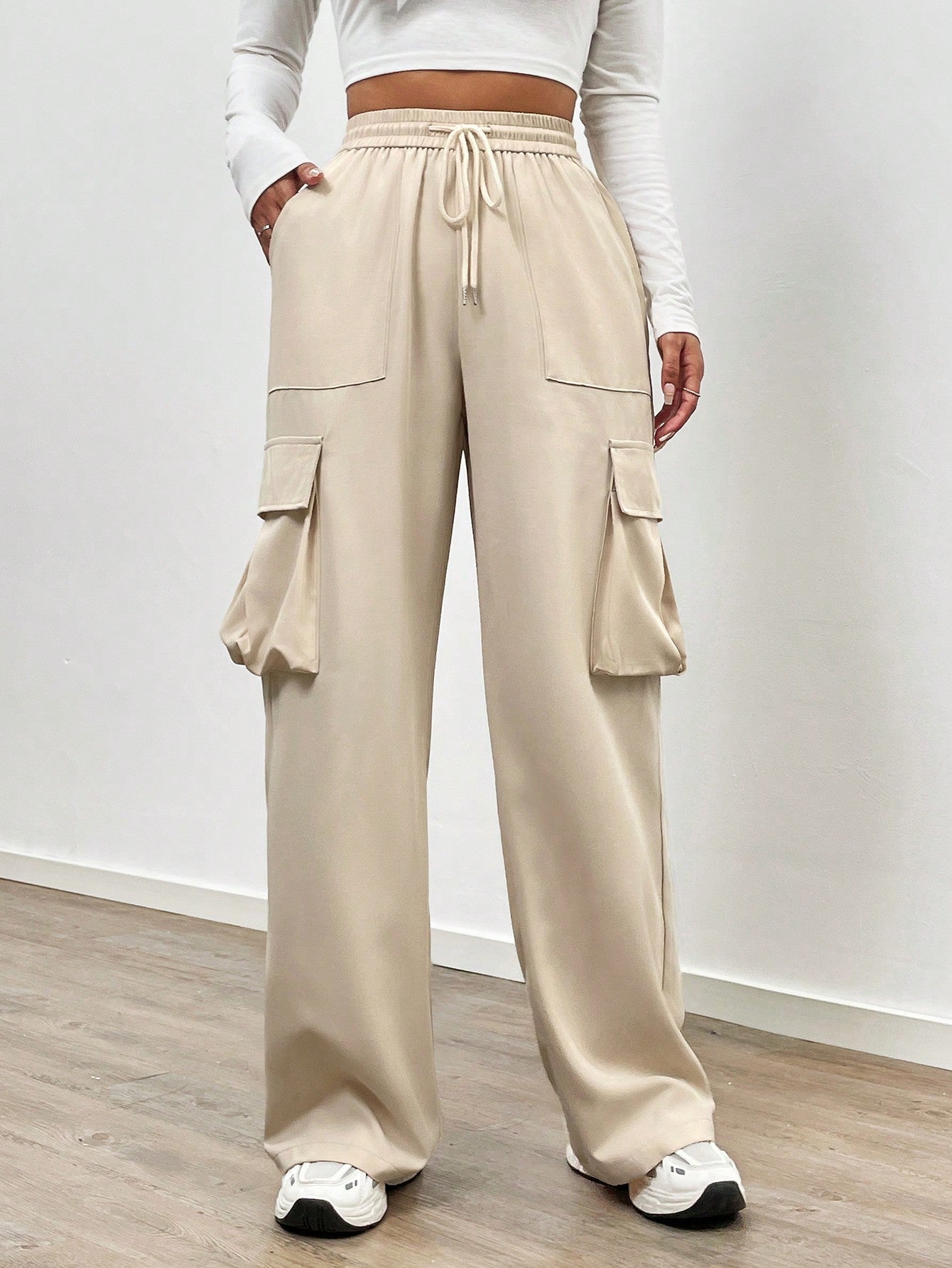 Ezwear Simple and Versatile Straight Leg Utility Pants