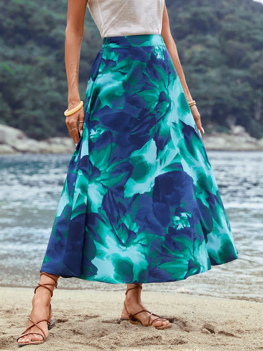 Full Printed Maxi Skirt