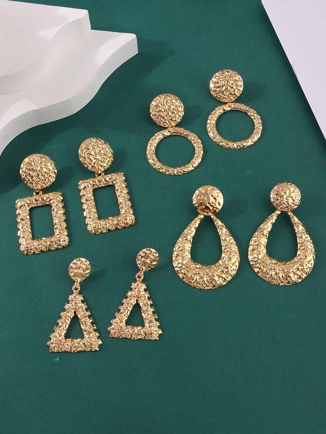 4Pairs Bold Statement Earrings