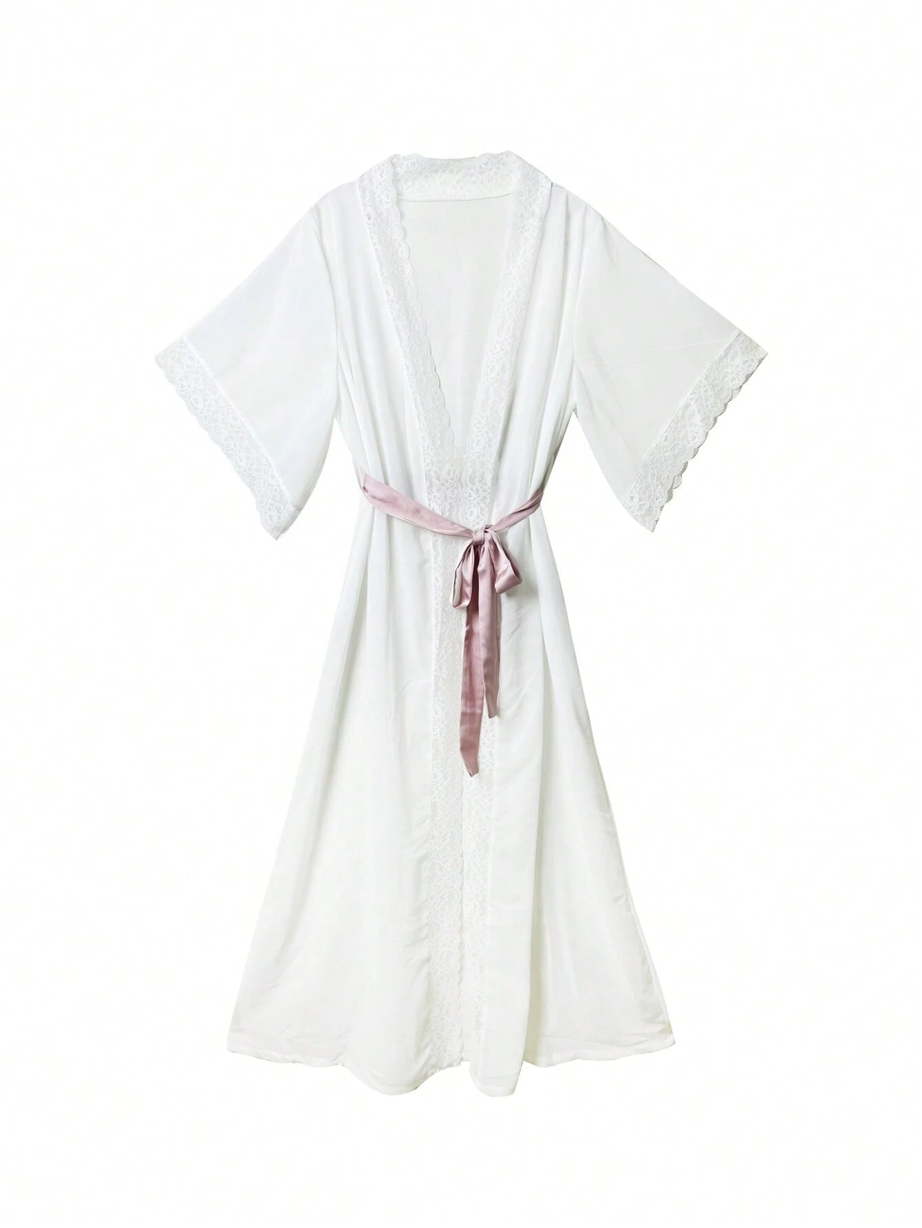 Lace Splicing Long Nightgown for Women