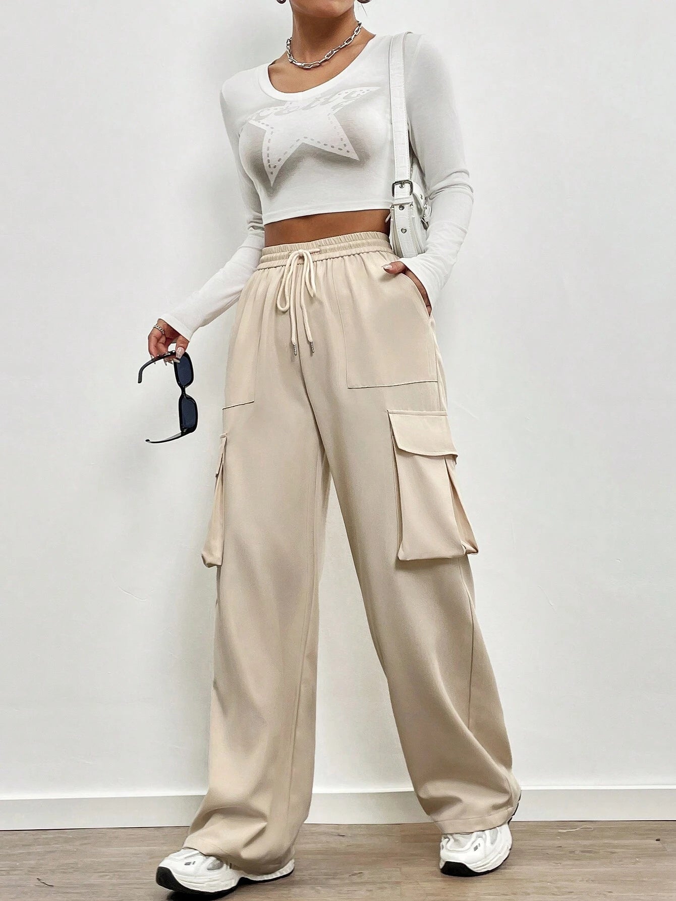 Ezwear Simple and Versatile Straight Leg Utility Pants
