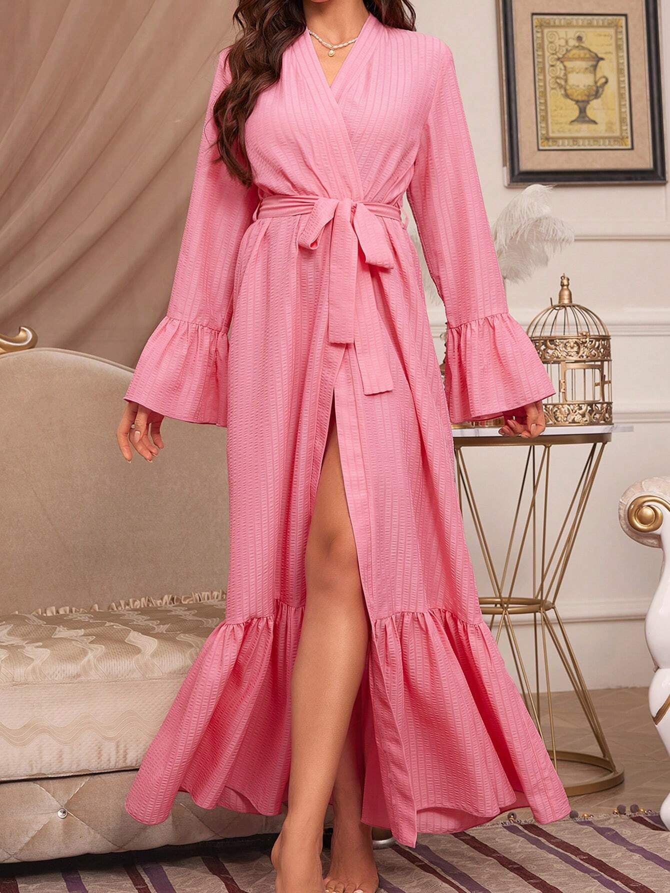 Women'S Long Flounce Sleeve Nightgown