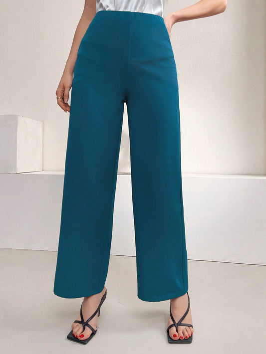 Mulvari Women'S Solid Color Straight Casual Pants