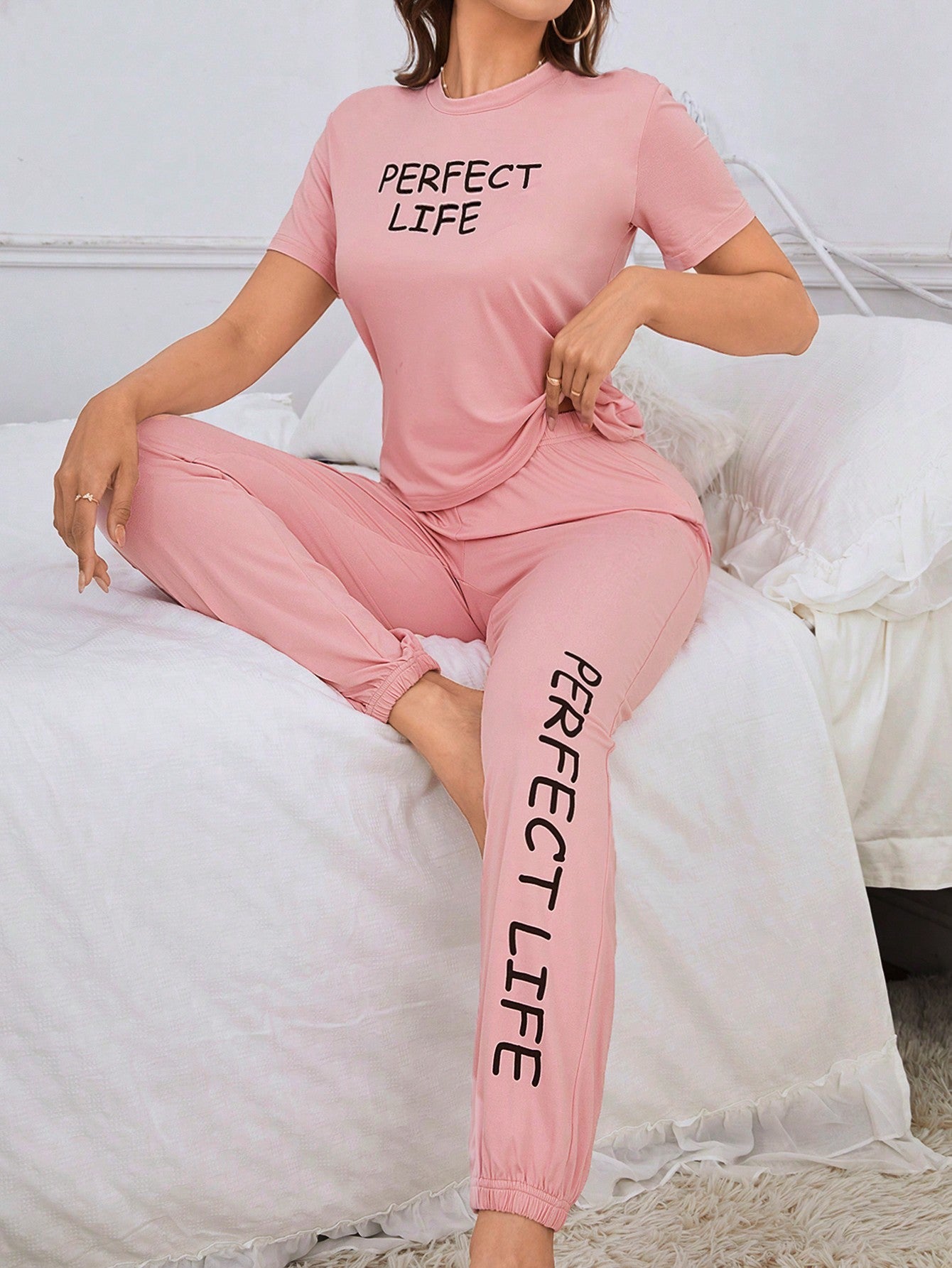 Women'S Letter Printed Homewear Set