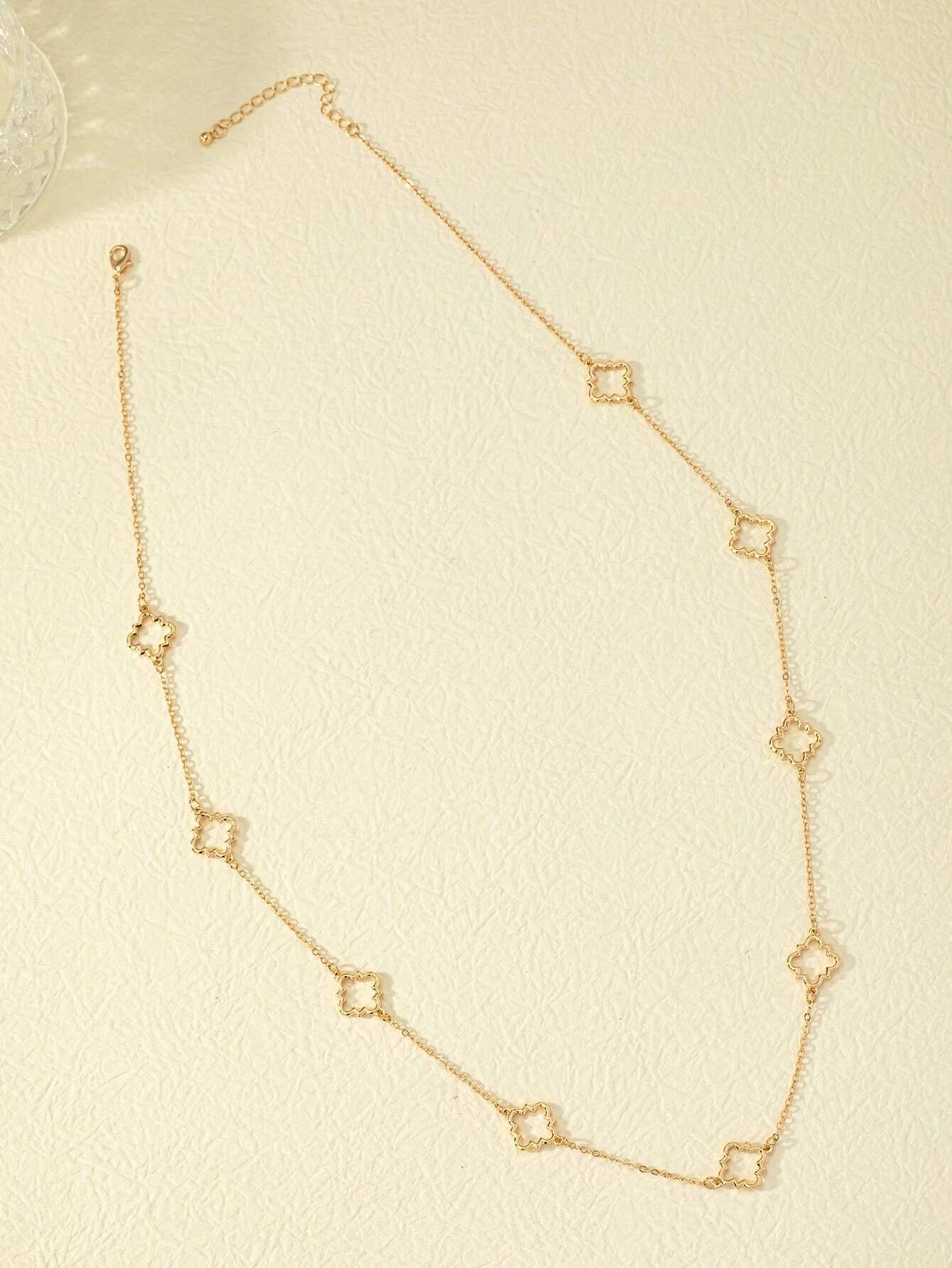 1Pc Fashion Iron Alloy Geometric Decor Long Necklace for Women for Daily Life