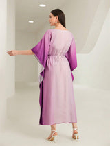 Najma Ombre Print Batwing Sleeve Dress