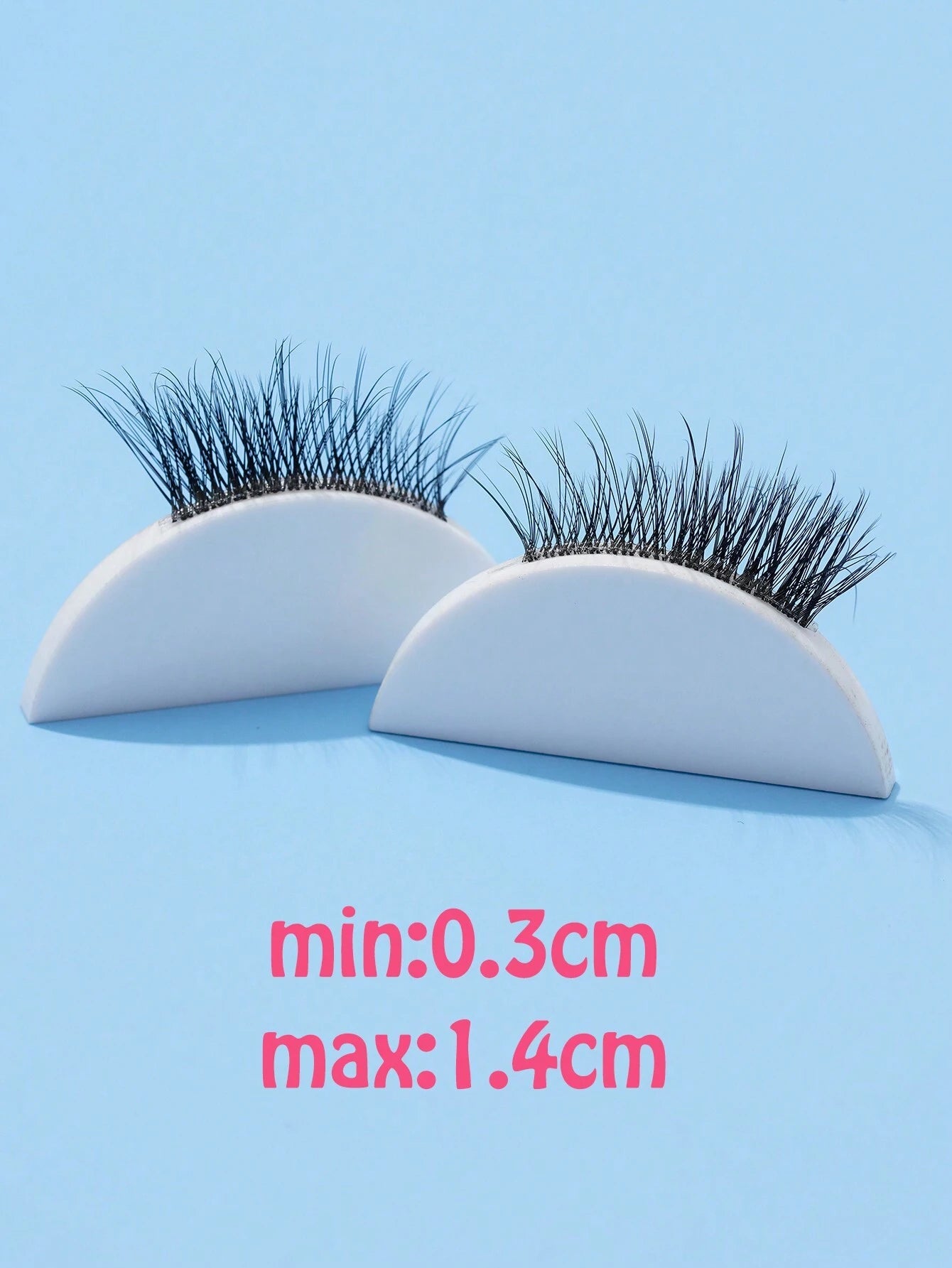 7Pairs/Set Natural Long 3D Crossed Transparent Stem False Eyelashes 5-13Mm