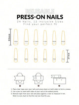 24Pcs/Box Galaxy Blue Starry Sky Almond Nail Tips with Ombre Effect + 1Pc Jelly Glue + 1Pc Nail File