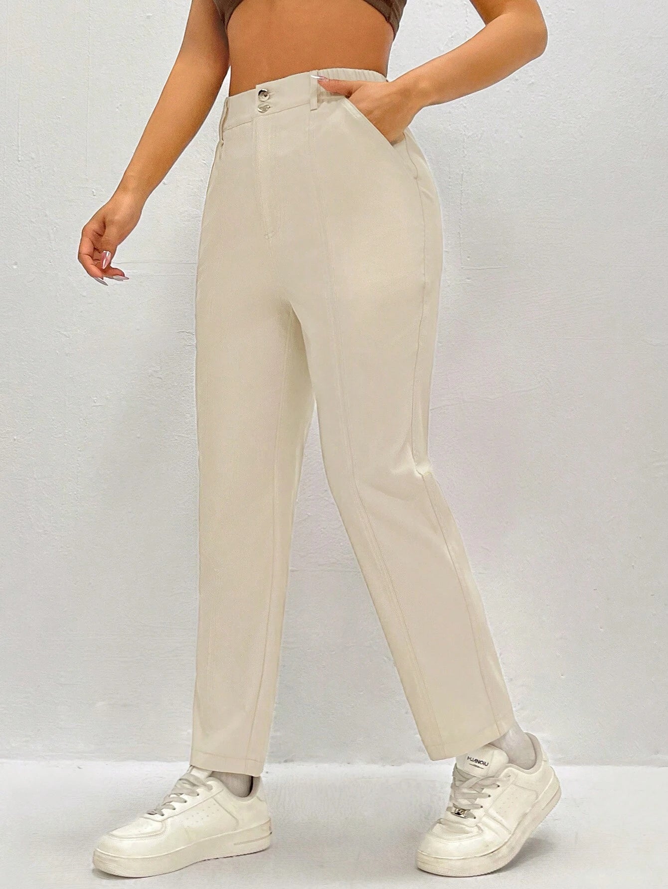 Ezwear Solid Color Women'S Casual Pants