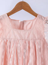 Young Girls' Mesh Tutu Dress with Flying Sleeves