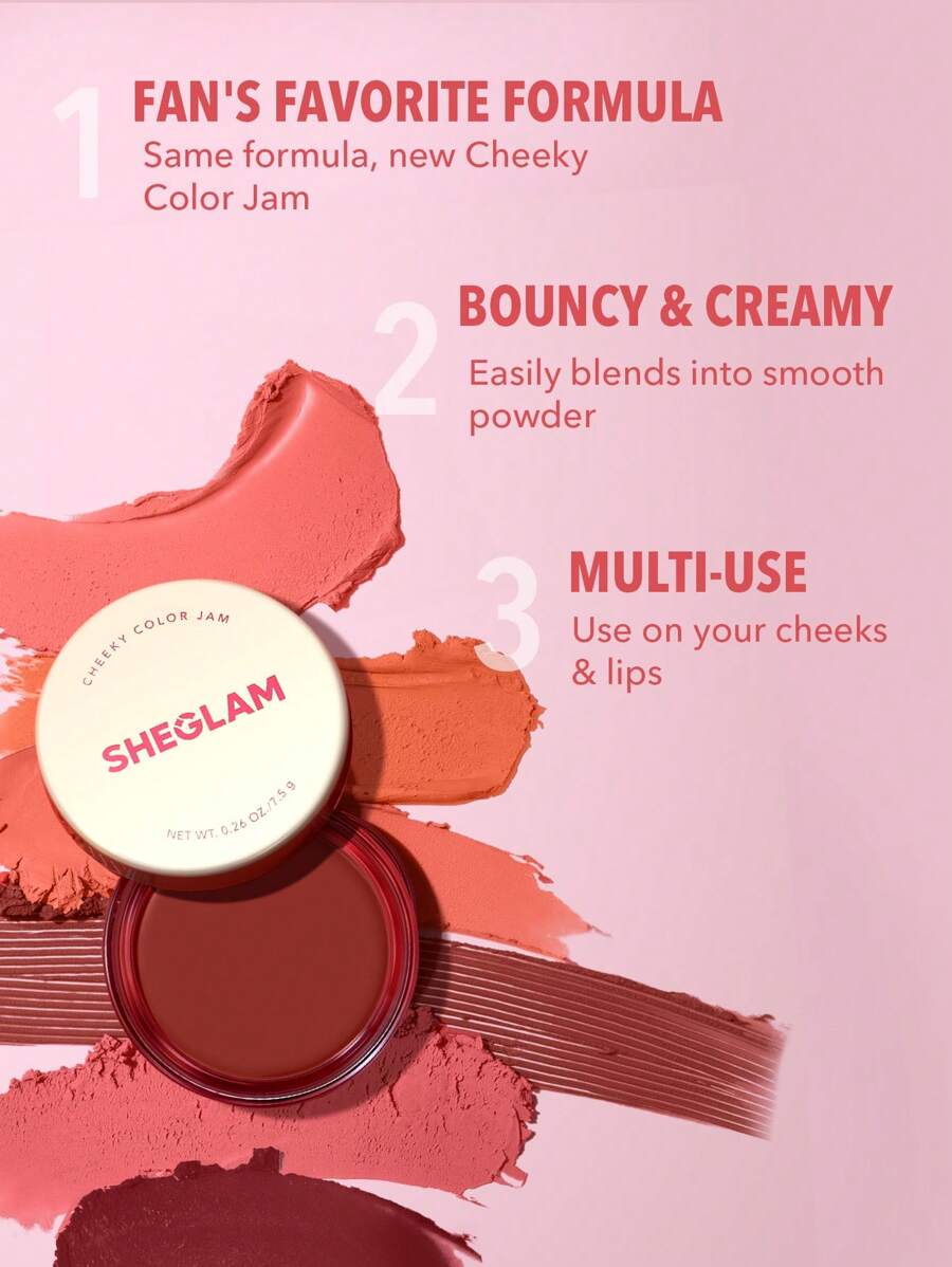 SHEGLAM Cheeky Color Jam Sunset أحمر خدود كريمي  6 ألوان