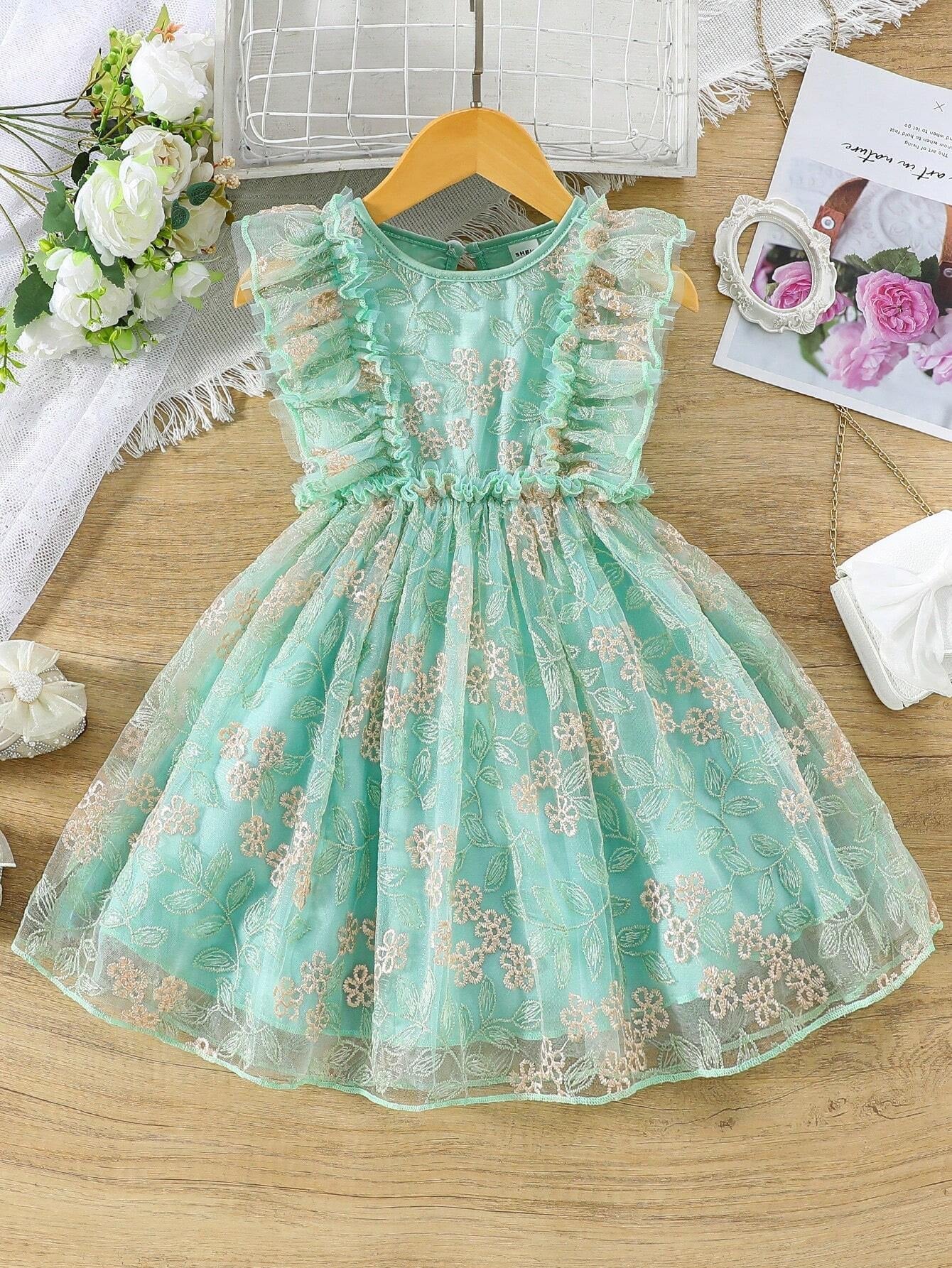 Young Girl Gorgeous Embroidered Dress