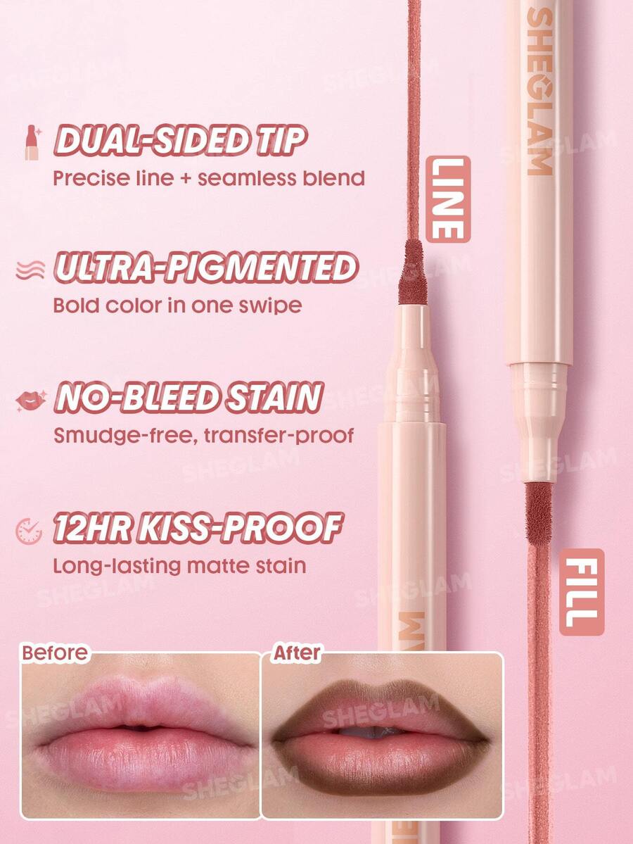 SHEGLAM True Stain قلم شفاه سائل