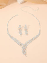 3Pcs/Set Rhinestone Decor Jewelry Set