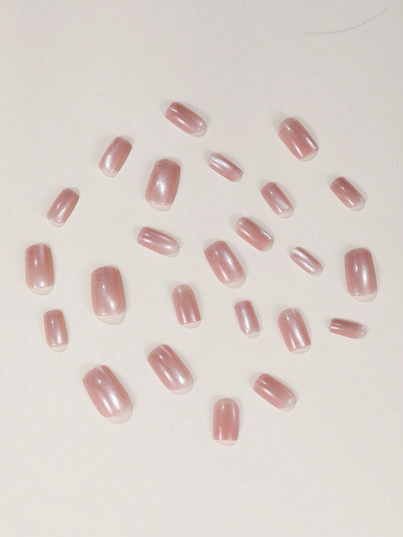 24Pcs Black Crystal Cat Eye Nails Square Glitter False Nails Full Coverage Acrylic Pressed False Nails Suitable for Daily Wear at Women'S Parties