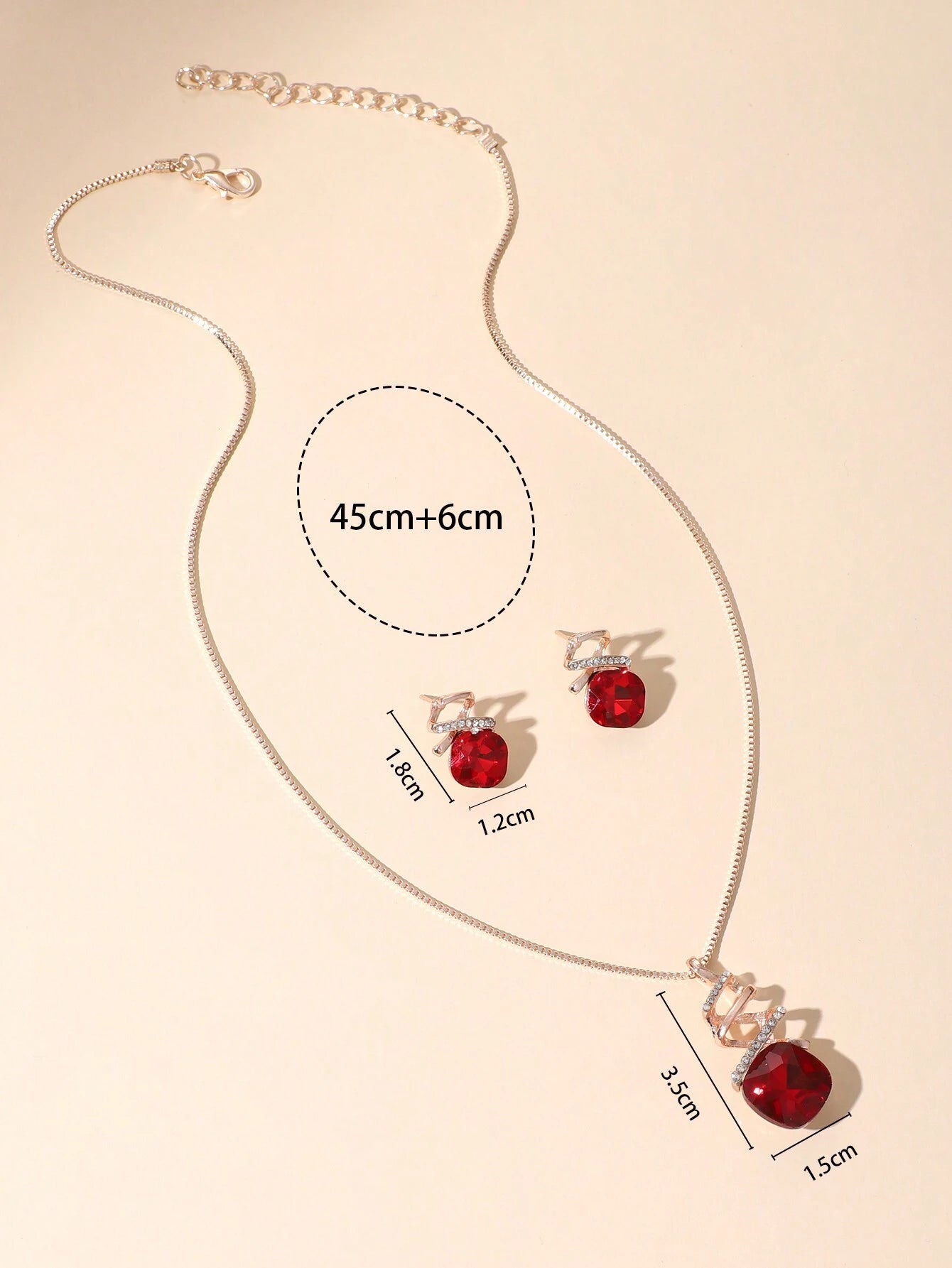 3Pcs Crystal Decor Jewelry Set