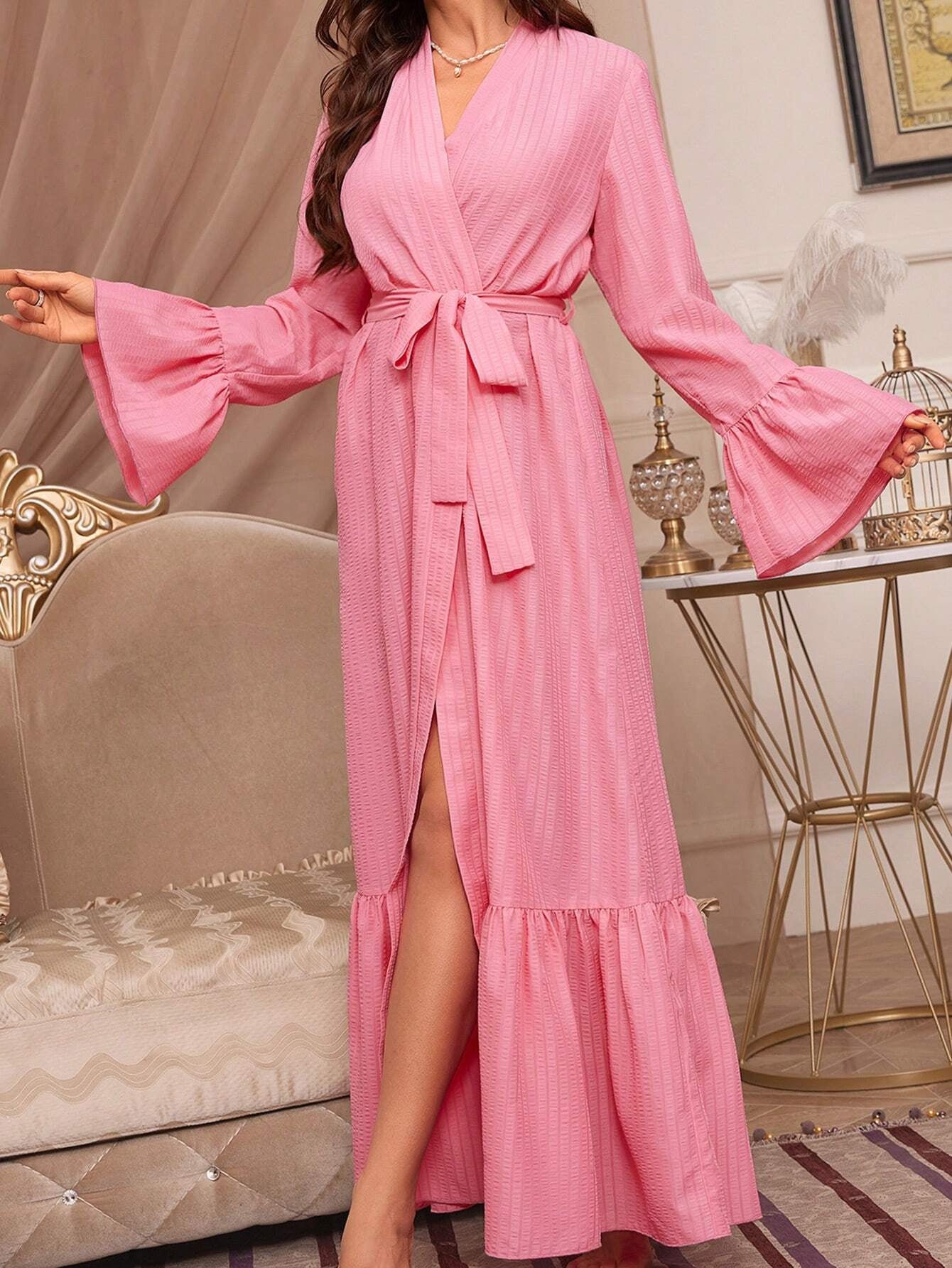 Women'S Long Flounce Sleeve Nightgown