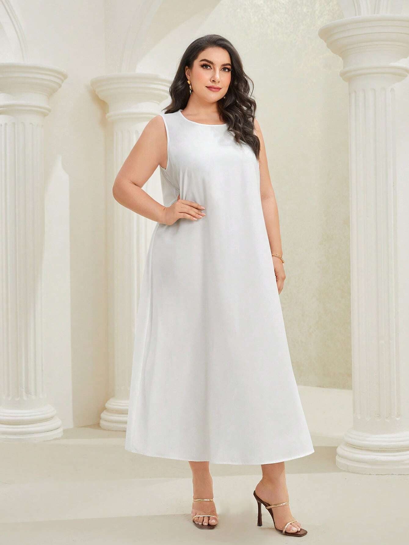 Najma plus Ombre Batwing Sleeve Belted Dress