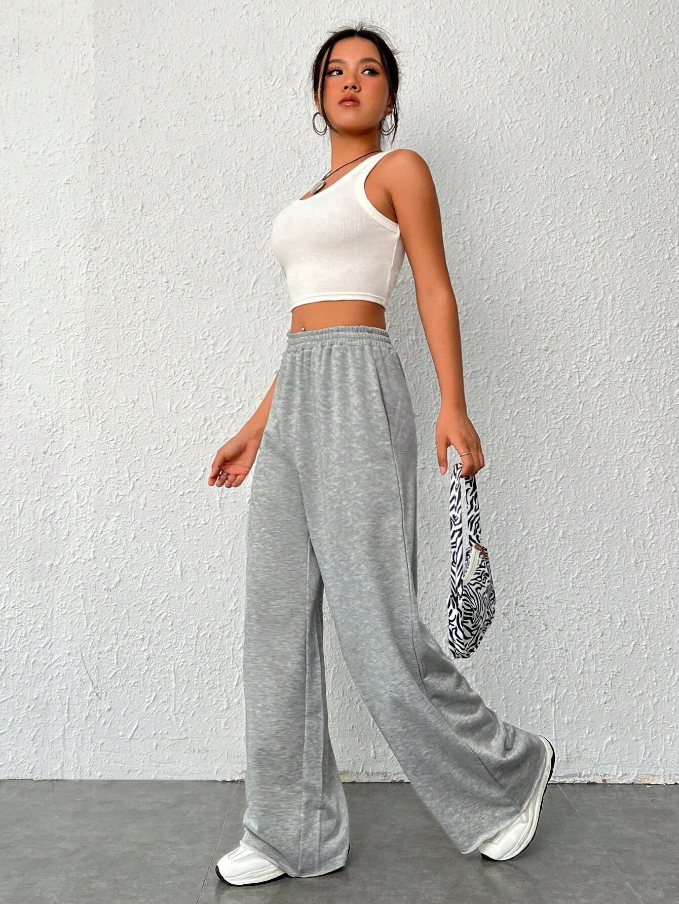 Ezwear Valentine'S Day Women'S Elastic Waist Sweatpants, Letter Printed