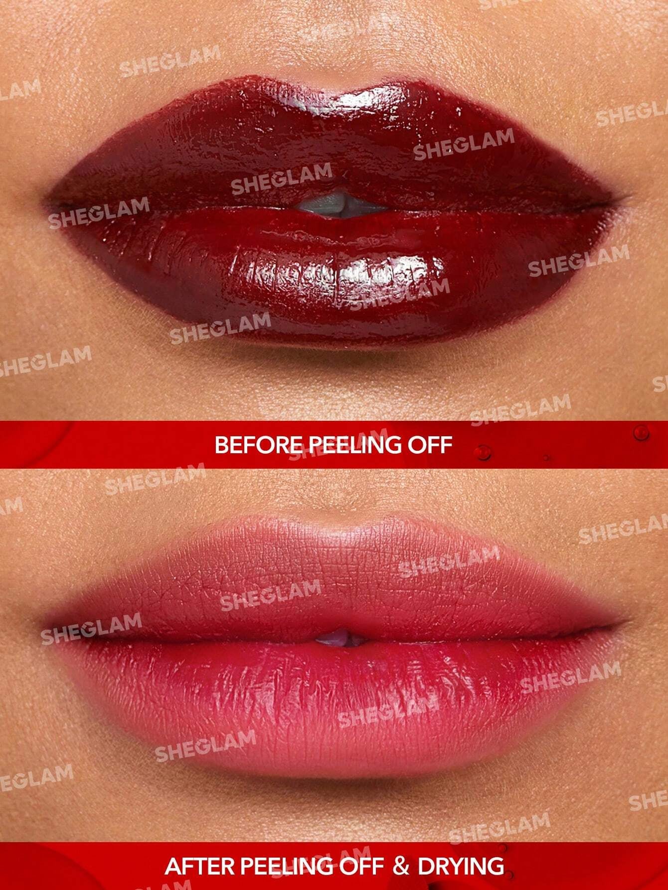 SHEGLAM Peel Talk Lip Tint-Celeb Crush Long-Lasting Waterproof Liquid Lipstick Peel off Lip Stain High Pigment Tattoo Tint Black Friday Sale Gift Lip Tint