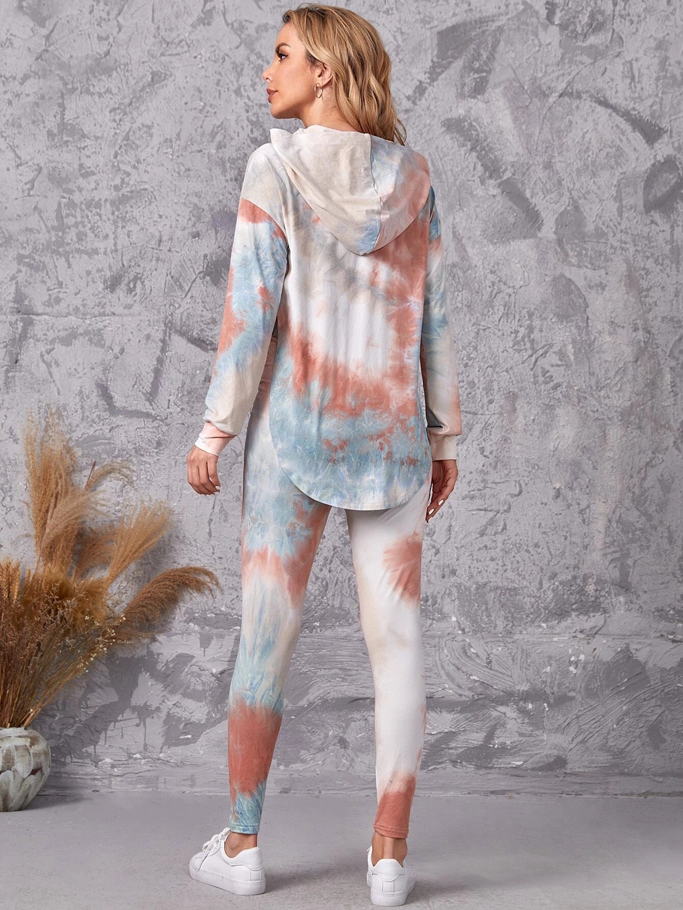 EMERY ROSE Tie Dye Hoodie and Leggings Set