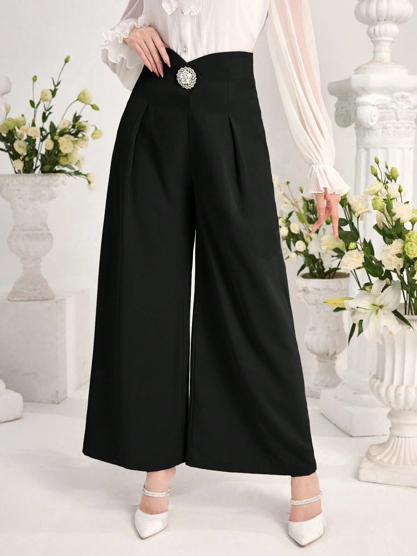 Modely Women'S High-Waisted Wide Leg Pants