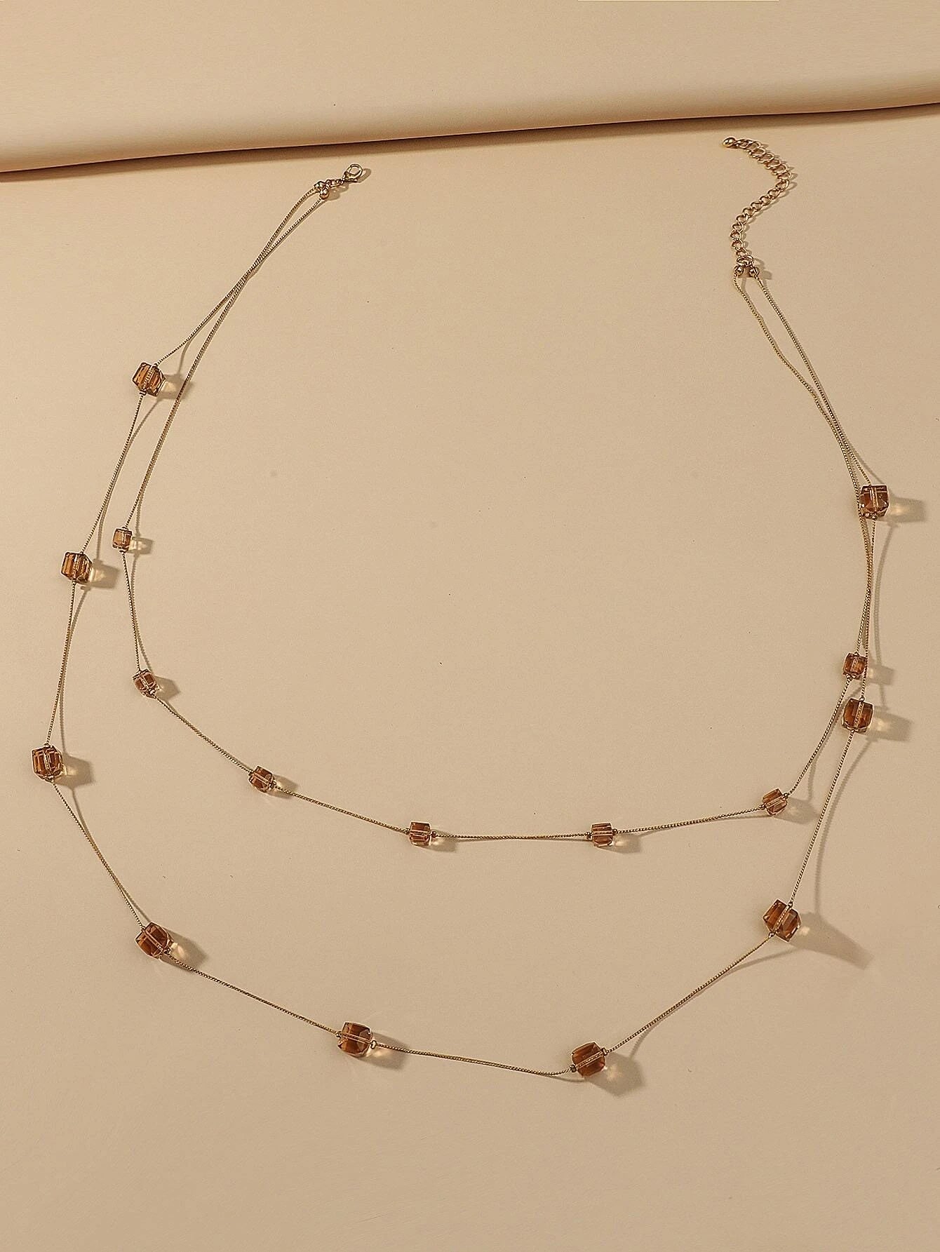 Crystal Decor Layered Necklace