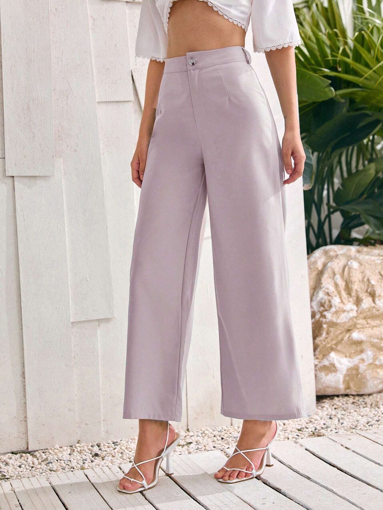 Privé Women'S Solid Color Loose Fit Pants