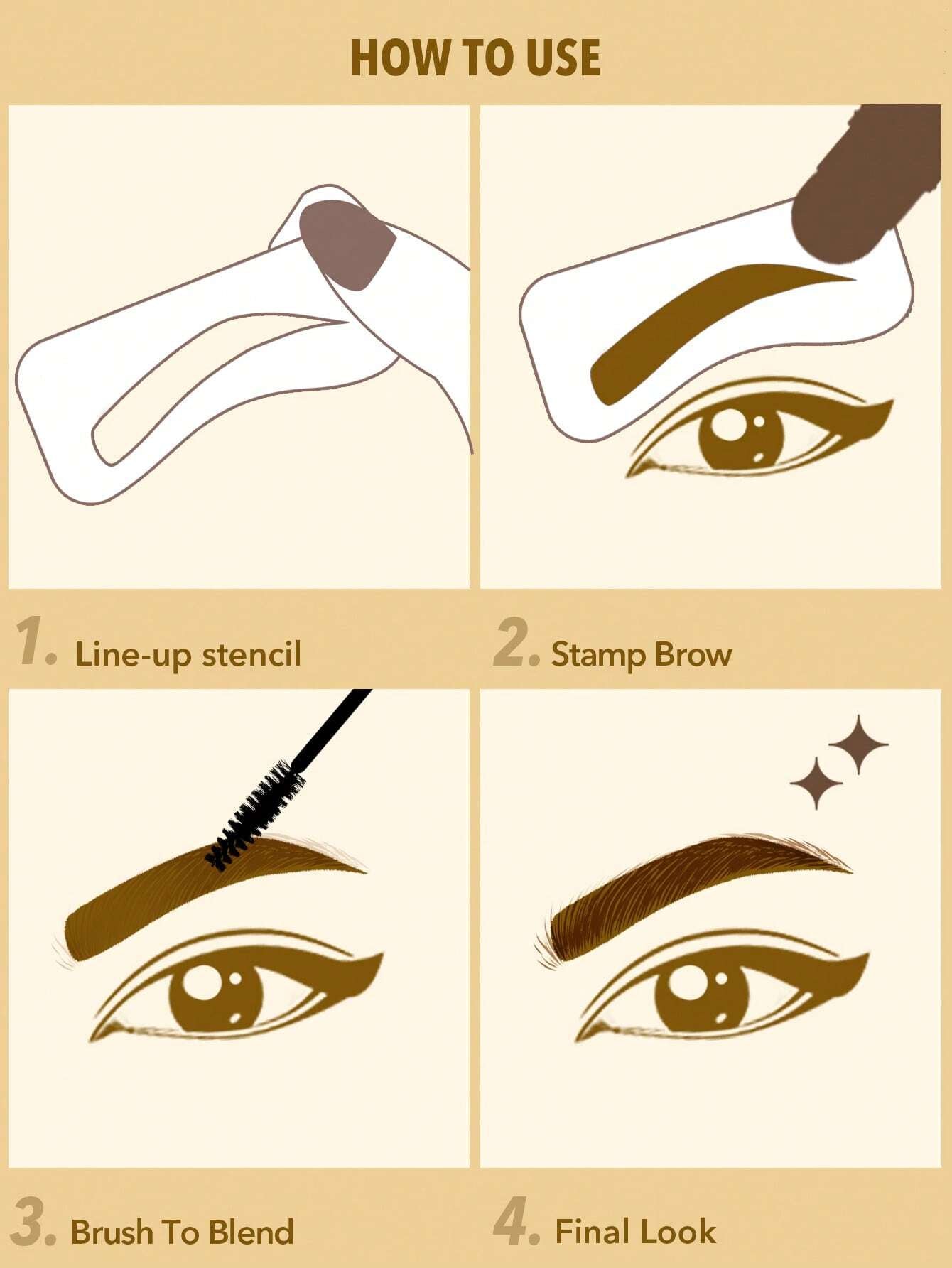 SHEGLAM Genius Eyebrow Stamp-Espresso Natural Eyebrow Powder Easy to Use One Step Eyebrow Shaping Kit Eyebrow Stencil Kit Eye Make up Black Friday Sale Eyebrow