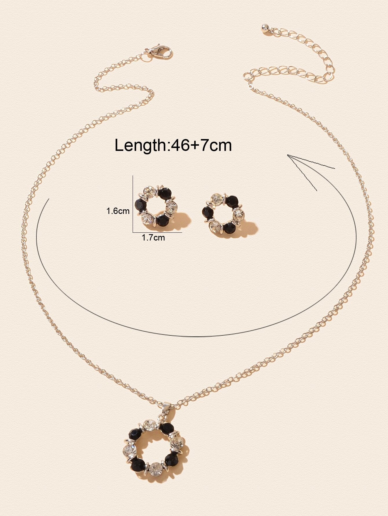 3Pcs/Set Glamorous Cubic Zirconia Water-Drop Decor Jewelry Set for Women for Daily Decoration